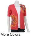 Sweaterworks Women's Floral Print Cardigan