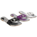 Sunny Feet by Journee Women's Flat Buckle Slide Sandals