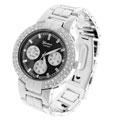 Geneva Platinum Men's CZ-lined Chronograph Watch