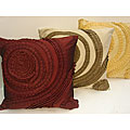 Sherry Kline 18-inch Pleated Swirl Tafetta Pillows (Set of 4)
