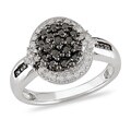 14k Gold 1/2ct TDW Black and White Diamond Ring (H-I, I1-I2)