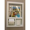 In-wall Bevel-framed Magazine Rack/ Toilet Paper Holder