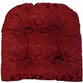 Floral Scroll Indoor Wicker Chair Cushion