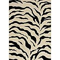 Black Zebra Print Rug (5' x 8')