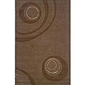 City Trends Spheres Contemporary Brown Rug (5' x 8')