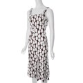 Adi Designs Women's Brown/ White High-waist Maxi Dress