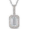 10k Gold White Topaz and Diamond Necklace