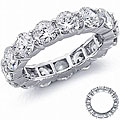 Platinum 4 1/3ct TDW Round Diamond Eternity Band (E-F, VS2-SI1) (Size 4)
