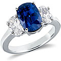 14k Gold Oval Sapphire and 5/8ct TDW Diamond Ring (F, VS2) (Size 6.5)