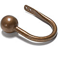 Ball Finial Metal Tieback with Bronze Medallion Finish