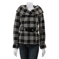 Coffee Shop Women's Double-breasted Patent Belt Short Coat