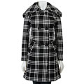 Coffee Shop Women's Plaid Walker Coat