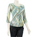 Essentials by Milano Women's 3/4-sleeve Ruffle-neck Top