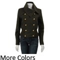 Honee Women's Double-breasted Cropped Military Jacket