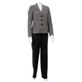 Atelier Women's Printed Blazer with Solid Pant Suit