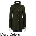 Steve Madden Women's Pleated Hem Peacoat