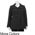 Steve Madden Women's Plus Size Funnel Neck Peacoat