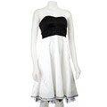FINAL SALE Tahari ASL Women's Two-tone Stretch Satin Dress