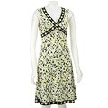 Tahari ASL Women's Printed V-neck Matte Jersey Dress