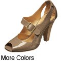 Seychelles Women's 'Yes Ma'am' Peep-toe Buckle Pumps