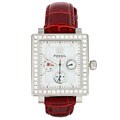Fossil Men's Clear Crystal Red Strap Watch