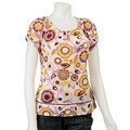 Voile Women's Short-sleeve Floral Printed Top