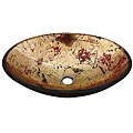 Geyser Asian Tempered Glass Handcrafted Bathroom Vanity Vessel Sink