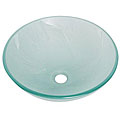 Geyser Sandstorm Handcrafted Tempered Glass Bathroom Vessel Sink