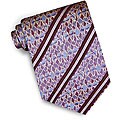 Gianni Palazzi by Domani Men's Burgundy Stripe Silk Tie 