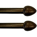 Cassidy West 36 to 66-inch Rubbed Bronze Double Curtain Rod Set