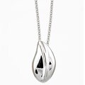 Rhodium-plated Brass Leaf Necklace