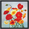 Hand-painted 'In Blooming Color' Framed Canvas Art