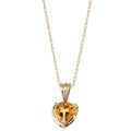 10k Yellow Gold Heart-shape Citrine Necklace