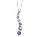 10k White Gold Tanzanite Journey Necklace