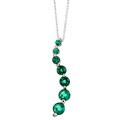 10k White Gold Created Emerald Journey Necklace