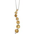 14k White Gold Citrine Journey Necklace