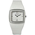 Pulsar Women's Dress White Dial White Leather Strap Watch