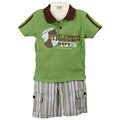 City Ink Toddler Boy's 2-piece Polo Shirt and Striped Shorts Set