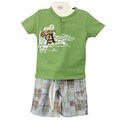 City Ink Toddler Boy's 2-piece Short-sleeve Shirt and Shorts Set
