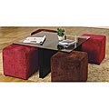 Glass and Chenille 5-piece Hosting Station