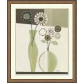 Cheryl Lee 'Green and White Flowers II' Framed Art Print