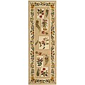 Hand-hooked Ivory Wool Rug (2'6 x 8')