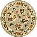 Hand-hooked Sage Wool Rug (4' Round)