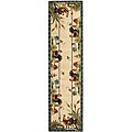 Hand-hooked Flov Wool Rug (2'6 x 6')