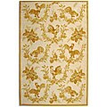 Hand-hooked Rooster Wool Rug (3'9 x 5'9)