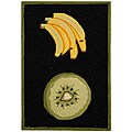 Hand-hooked Fruits Black Wool Rug (1'8 x 2'6)