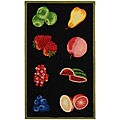 Hand-hooked Fruits Wool Rug (2'6 x 4')