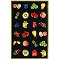 Hand-hooked 'Fruits' Wool Rug (3'9 x 5'9)