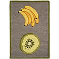 Hand-hooked Fruits Wool Rug (1'8 x 2'6)