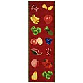 Hand-hooked Fruits Wool Rug (2'6 x 6')